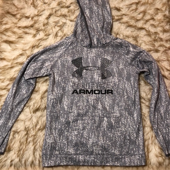 Patterned grey white and black under armor hoodie - Picture 1 of 1